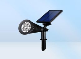 Luces solares de jardín 7LED lámpara impermeable al aire libre Control iluminación de jardín patio paisaje césped luz 2 uds9695977