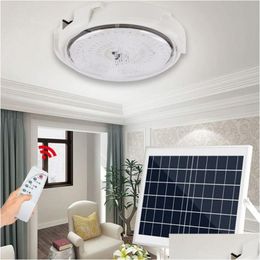 Zonne-tuinverlichting Plafond Binnen Buiten 50W 100W 150W 200W Met afstandsbediening Decoratieverlichting Voor Garage Drop Delivery Re Ab Dhb1U