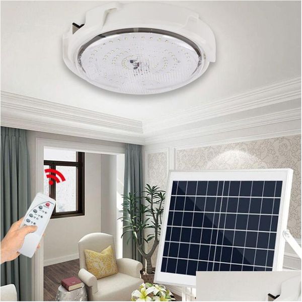 Lampes solaires de jardin plafond intérieur extérieur 50W 100W 150W 200W avec éclairage de décoration télécommandé pour livraison directe de garage RE AB Dhb1U