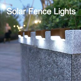 Solar Garden Lights Decklampen Outdoor Solar Step Lights LED Waterdichte zonneschermverlichting voor buitendekpad Trappenpad en opritten Crestech168
