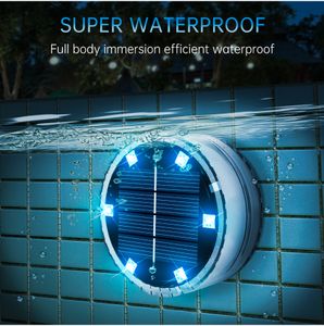 Zonnetuinlichten LED Pool Licht RGB Kleur Veranderend onderwater Wandlamp Waterdichte Decoratielampen voor vijverfontein Aquarium Patio