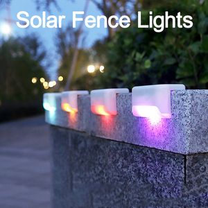 Lumières de jardin solaires extérieurs étanche de clôture à LED lampe de jardin Piscine Piscine étapes d'escalier avec 2 modes d'éclairage blanc / changement de couleur Crerestech168