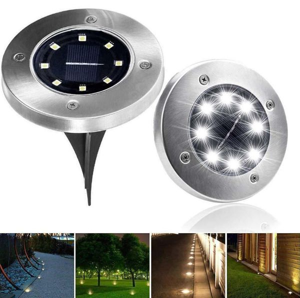 Lampes de jardin solaires alimentées par panneau LED lampadaires lumière de pont 810121620 LED lampe souterraine jardin voie Spot pelouse Solars L2130216