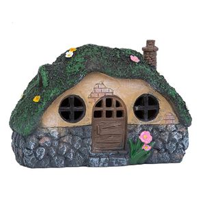 Solar Garden Status Lights Fairy Shed Resin Decorative for Yards Lawns Yard Art Decorations Housemarming Gifts 240411