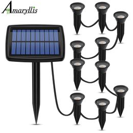 Éclairage énergie solaire 10in1 Garden Light Outdoor Termroproping Landscape Éclairage pour la passerelle Patio de la passerelle Décoration de l'allée 240411