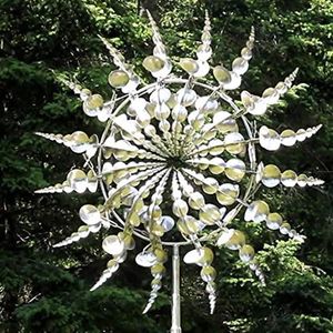 Zonnelampen 2021 Unieke en magische metalen windmolen Outdoor Dynamische spinners Windkracht Catchers Exotic Yard Patio Gazon Tuin Decoratie