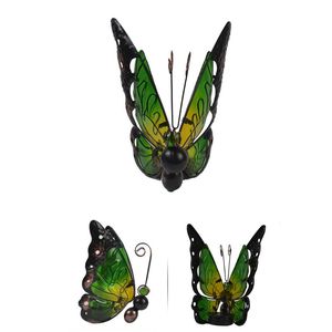 Lámparas solares Cubierta Acento Forma de mariposa Fiesta Romántica LED Luz decorativa Regalo Impermeable Vidrieras al aire libre Decoración de jardín Arte