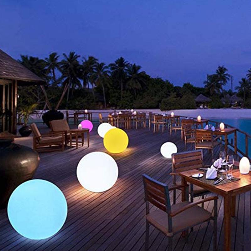 Zonnelampen Drijvende zwembadverlichting 2 stks / set Opblaasbare Waterdichte LED Glow Globe / Drijvende Bal Licht Nachtlampje
