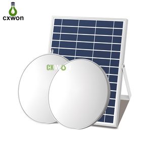 Lámparas solares Interior 80W 90W Exterior Doble cabeza Ultra brillante 90LED Cobertizo / Luz colgante para iluminación Hogar Camping Granero Patio Porche Patio Jardín