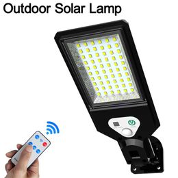 Lampes solaires LED Light Extérieur Cob Street Lights Affiche la lampe murale étanche Capteur de mouvement Smart Remote Control Éclairage CRESTECH168