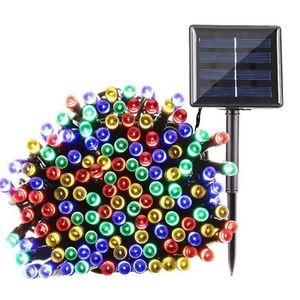 Lámparas solares LED String Light 100leds 200leds 300leds 500leds 1000leds Hada al aire libre Vacaciones Fiesta de Navidad Guirnaldas Césped Jardín Luces a prueba de agua