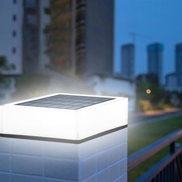 Lámparas solares Valla de luz LED Post Cap Luces IP65 Lámpara de exterior Jardín Paisaje Patio Decoración Iluminación