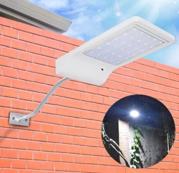 Lámparas solares para exteriores, 30 LED, Control de luz, luz nocturna de seguridad con encendido y apagado automático para puerta delantera, patio trasero, entrada y jardín