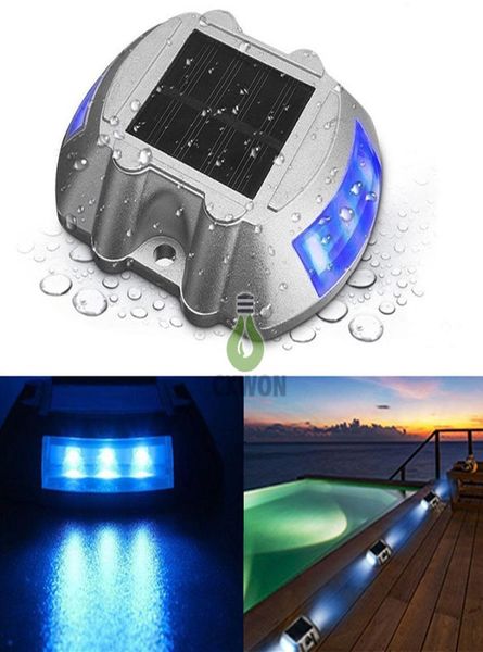 Lámparas solares luces de muelle al aire libre Paso de advertencia LED Paso Light Road Long Servicetime impermeable Wireless para la pasarela de entrada3698947