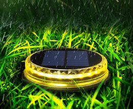 Solar Lamps Powered Disk Lights 17LED Pathway Outdoor Waterproof Garden Landscape Lighting For Yard Deck Patio