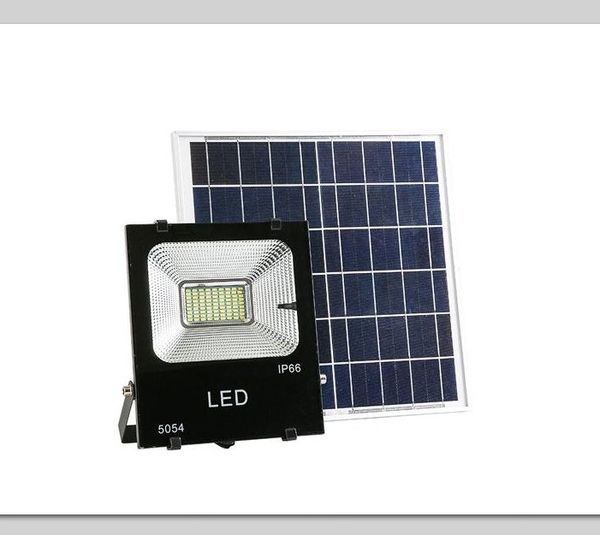 Lampes solaires alimentées par projecteur d'extérieur, lampe solaire télécommandée IP67 étanche, projecteur de sécurité du crépuscule à l'aube pour cour, bar