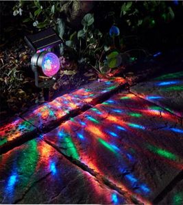 Zonne-lampen Roterend led-licht Kleurrijke energiebesparende projectielamp Verlichting Gebruik 14500 Waterdichte lamp Tuingazon Buitengereedschap4792143