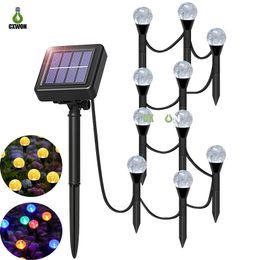 Solar Lawn Lampen Crystal Bubble Ball lichtslingers 10 15 20 30 LEDs Waterdicht Landschap Licht Voor Outdoor Pathway Park