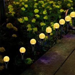 Lampes solaires pour pelouse, guirlande lumineuse à bulles de cristal, 10, 15, 20, 30led, lumière de paysage étanche, pour chemin extérieur, Park12 LL