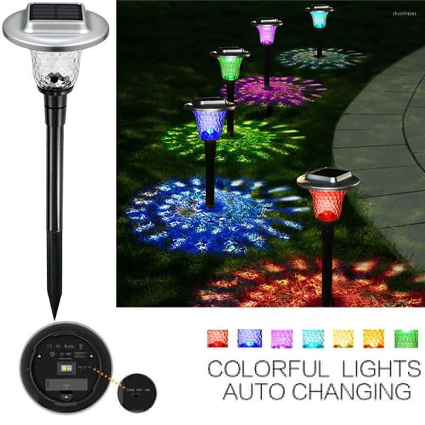 Solar Lawn Light RGB Garden Ground Ground Gild