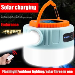 Solar LED Camping Light USB -oplaadbare lamp voor buitententlamp draagbare lantaarns noodlichten voor BBQ -wandelvissen