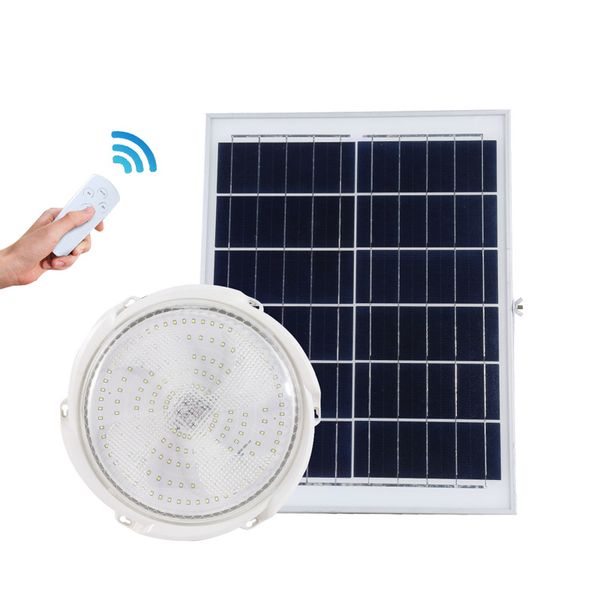 Lámpara solar LED de humedad para techo, lámpara de techo de montaje en pared con panel solar dividido, luz diurna de 6500K, lámpara de pared con brillo ajustable