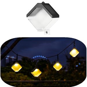 Zonne -led Cube RGB Warm wit ijs bak kroonluchter buiten decoratie villa hangende lamp tuin licht besturing inductie sfeer tuinlamp hek