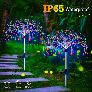 Solar LED Firework Fairy Light Outdoor Waterproof Garden Decoration Lawn Pathway Light For Patio Yard Party Christmas Wedding Decor