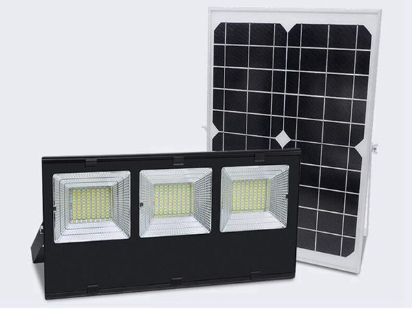 Projecteur solaire à LED 120W 180W Lumière d'inondation de sécurité extérieure solaire pour la zone de stationnement de cour de jardin à la maison