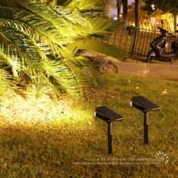 Zonne -LED -licht Verstelbaar Solar Spotlight Ground IP65 Waterdichte landschap Wandlamp buitenverlichting Lawn Lights