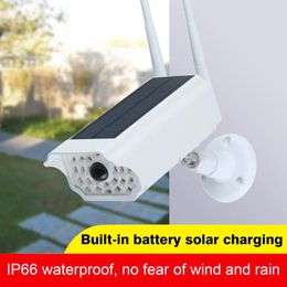 Solar LED Light Dummy Beveiligingscamera IP65 Waterdichte PIR Bewegingssensor Outdoor CCTV Fake Surveillance Simulatie 2023