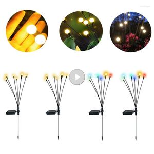 Solar LED Light Firefly Garden Lights Outdoor Waterproof Sunlight Powered Landscape Lawn Decor Terrace