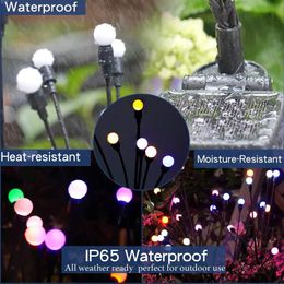 Solar Led Light Waterdichte vuurvliegtuin Lawn Lamp Swing By Wind Sunlight Powered Landscape Courtyard Patio Decoratie