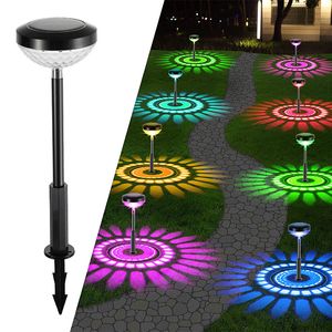 Lumières LED solaires lumière de jardin extérieure RGB couleur changeante éclairage étanche pelouse lampe décorative pour chemin paysage rue