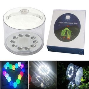 Lampes solaires gonflables Portable extérieur étanche lanterne Camping d'urgence led lumières jardin cour lampes d'éclairage transparentes