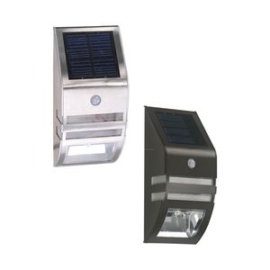 Lámpara con sensor de luces de calle impermeable 2 LED 120LM PIR Movimiento solar Jardín Patio Pared exterior Camino Balcón Porche Valla