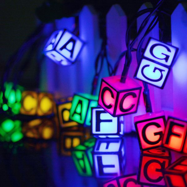 Strings à LED solaire Light English Alphabet LED Stripe Lights Fairy Lights Garden Light Lighting Outdoor Termroproping Christmas Courtyard Decoration L