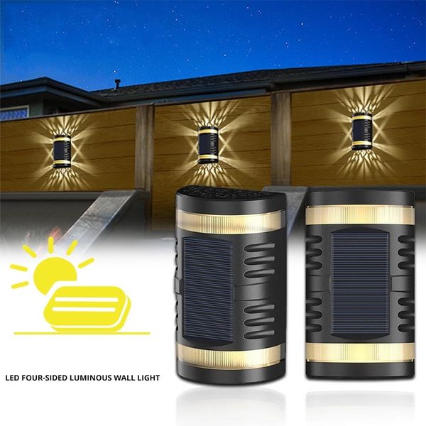 Lámpara LED Solar de pared para exteriores, impermeable, diseño de jardín, patio, decoración de balcón, luz nocturna, luces de pared para jardín