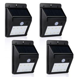 Zonne-lampen 8 LED Outdoor Draadloze Waterdichte Security Motion Sensor Light voor Patio, Deck, Yard, Tuin, Oprijlaan