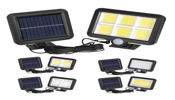 Solar Light Indoor Split 56leds Sensor de movimiento humano impermeable Luz solar Home súper brillante para la lámpara de pared al aire libre de jardín 6445951