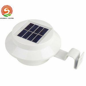 Zonne-verlichting voor Tuin Solar LED Muurverlichting Outdoor Automatische Licht Solar Dak Lamp IP55 3 LED's DHL Gratis verzending