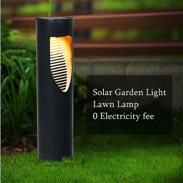 Lumières solaires LED Jardin Pelouse Lampe Blanc Chaud Extérieur Étanche Paysage Décor Simplicité Bollards Lumière 8cm Yard Lampes voie parterre de fleurs villa