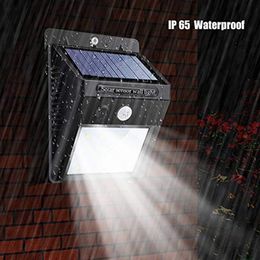 Zonne-verlichting Outdoor 20-60 LED Draadloze Waterdichte Motion Sensor Buitenverlichting met 3 Werkmodus voor Patio, Deck, Yard, Tuin
