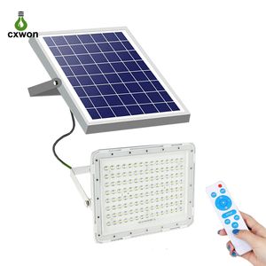 Zonne-energie-verlichting Outdoor Tuinlampen 100 W 200W 300W Hoge Heldere Solar Street Lamp Enkele Double Head LED Flood Light met afstandsbediening