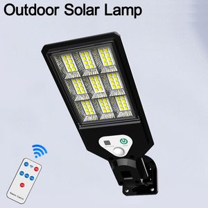 Luces solares LED para exteriores Lámpara de pared con sensor de movimiento con energía solar IP67 Control remoto a prueba de agua Luz de seguridad duradera Pared exterior Jardín Patio Porches crestech168