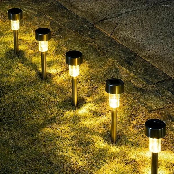 Jardín al aire libre de la iluminación del paisaje del LED del acero inoxidable de las luces solares para el césped de la yarda del patio de la calzada del camino