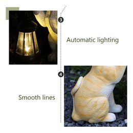 Solar Little Cat Lamp Resin Creative Cat Yard Light Mini Cat Outdoor Lantern Solar Outdoor Standbeeld Licht voor Yard Balkon Pathway