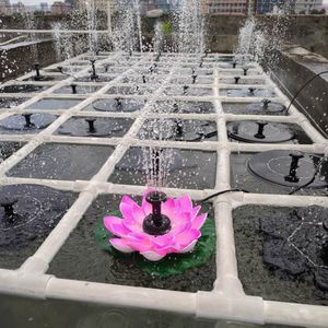 Solar Lotus Flower Fountain Bomba de agua Patio de jardín Decoración de estanques de jardín Fountain de energía solar