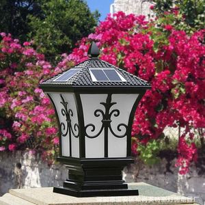 Solar Outdoor IP55 Waterdichte Post Licht Tuin Verlichting Kolom Lamp Externe Regendichte Decking Patio Villa Led Wall Post Pilla Lights