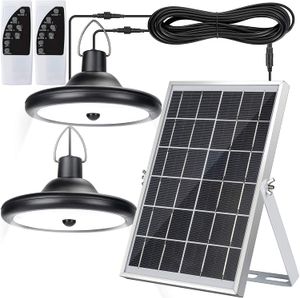 Solar Outdoor Lamp Dubbele kop 56 LED-bewegingssensor Waterdichte zonnestootlamp voor binnenplaats Garage
